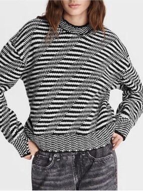 Rag & Bone Willow oversized chunky wool pattern sweater super cozy